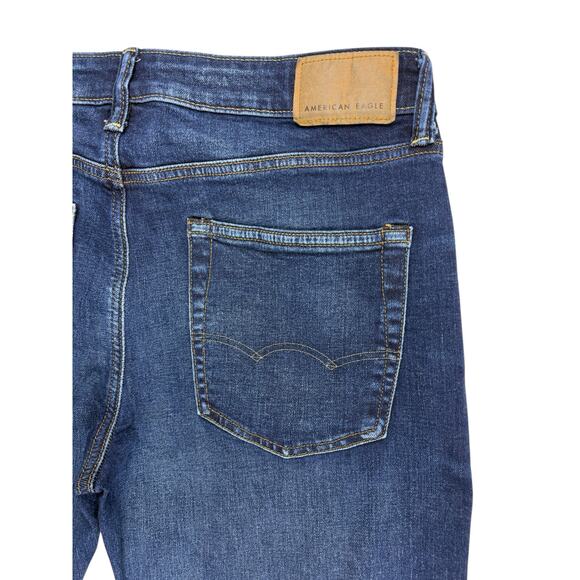 American Eagle Jeans Men Athletic Fit AirFlex+ Stretch Denim Blue Whisker 33X30 - Picture 5 of 10